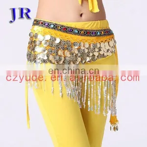 Velvet Gold Coins Wholesale Belly Dance Hip Scarves for Ladies Y-2026# thumbnail-5