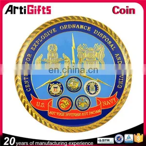 China Factory Supply Cheap Soft Enamel Gold Plated Coins thumbnail-2