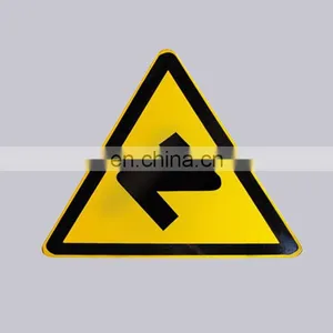 Professional OEM Factory Triangle Shape And Warning Sign Type Custom Made Aluminum Road Sign thumbnail-1