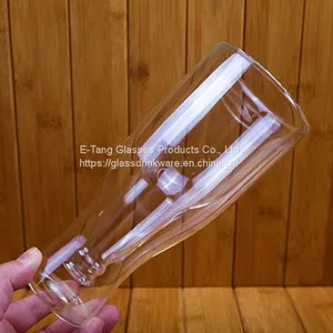 Custom Beer Bottle Shape Double Wall Whisky Tumbler Borosilicate Glass Beer Wine Mug thumbnail-1