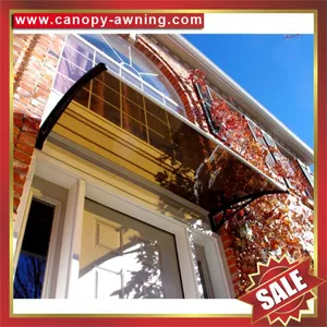 Villa House Door Window Diy pc Polycarbonate Awning Canopy Shelter Canopies Awnings Cover Shield With Engineering Plastic Bracket thumbnail-3