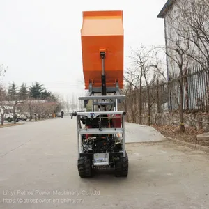 Factory Supply Mini Crawler Type Gas Engine Dumper With Hydraulic Scissor Lifter thumbnail-2
