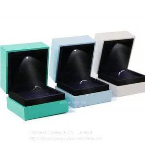 Custom Color Luxury LED Lighted Propose Engagement Ring Jewelry Box For Sale thumbnail-3