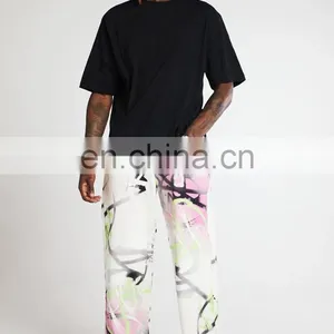 DiZNEW Wholesale All Over Printing Straight Leg Jeans Men thumbnail-5