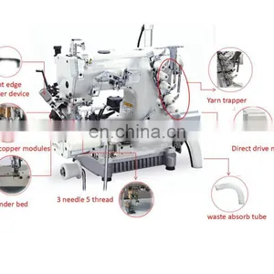 BA 600D-38 DIRECT DRIVE RIHGT CUTTER CRLINDER BED INTERLOCK SEWING MACHINE thumbnail-2