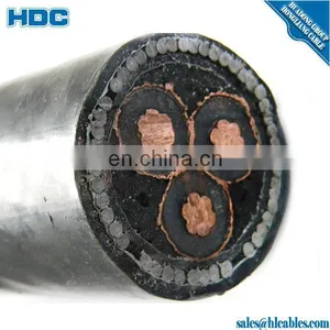 11kV Electric Power Cable Size Copper / Aluminum Conductor XLPE Insulated 3 Core 95mm2 Cable Factory thumbnail-2