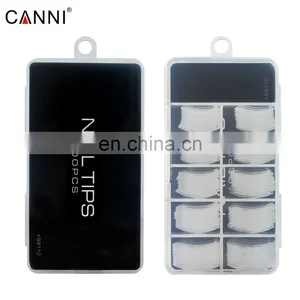 86110 100PCs/Box False Nails Mold Clear Full Cover Poly Nail Tips Scale Tools With Clip UV Gel Acrylic Quickly Extended Tips thumbnail-1
