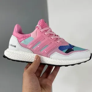 Adidas Ultra Boost UB21 Shoes For Sale in Pink/Blue Boost Running Shoes thumbnail-1