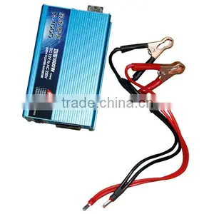 300W USB / Clip Wire / CAR Cigarette Lighter Alumimum DC to AC PWM Power Inverter thumbnail-2