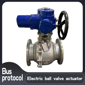 Explosion-proof Switch Type Electric Ball Valve DN40 Electric Flow Valve for Cement Plant thumbnail-1