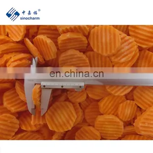 BRC A DIA 30-50mm Crincle Cut Straight Cut Carrot Coin IQF Frozen Slices Carrot From Sinocharm thumbnail-1