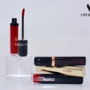 LP001 Hot Sale Empty Cosmetic Liquid Lip Gloss Tube Container Lipstick Screen Printing Square Hot Stamping Screw thumbnail-4