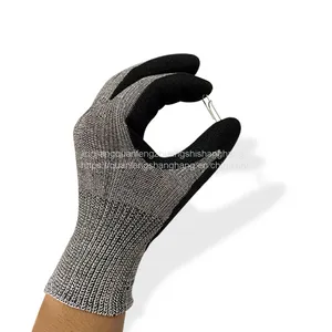 Nitrile Coated Safety Work Coated Palmed Cut Resistant A6 Gloves Ansi thumbnail-5