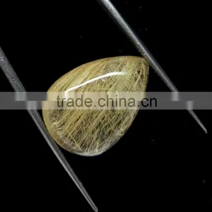 100% Natural Yellow Rutile Cabs Stone / Smooth Rutile / thumbnail-2