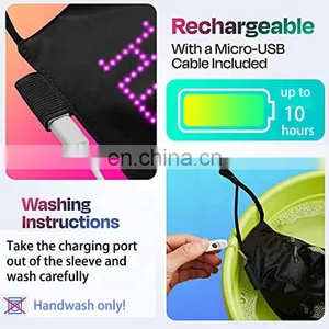 2022 Hot Selling Led Luminous Colors Light Party Makeup Halloween Led Mask for Halloween Easter Christmas Party Changing Masks thumbnail-4