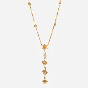 Exquisite Minimalist Stainless Steel Gold Necklace - Waterproof High-Quality Jewelry thumbnail-4