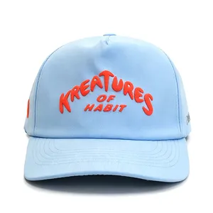 Baseball Cap Solid Light Blue Curved Brim Raised Letter Embroidery Daily Street Fashion Headwear thumbnail-2