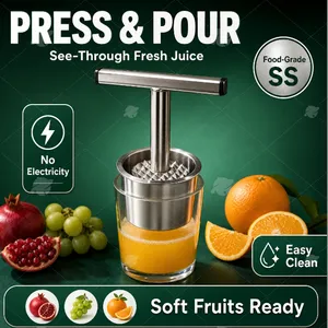 Factory‑direct Acrylic Visible Manual Presser, Stainless‑Steel Press Rod, Homemade Fruit Wine, Grape & Pomegranate Juicing Equipment thumbnail-2