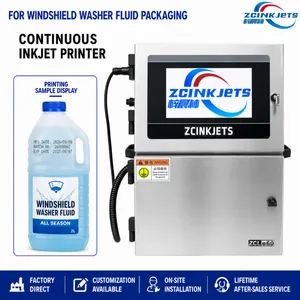 Windshield Washer Fluid Bottle Coding Machine for HDPE Plastic Containers Date Lot Marking thumbnail-1