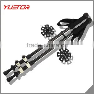 3 Sections External Quick Lock 80% Carbon Fiber Hiking Stick thumbnail-2