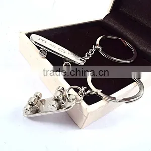 Fashion Jewelry 2015 Steel Jewelry Cute Design Couple Keychains thumbnail-3