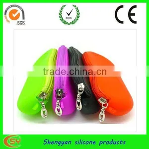 Fashion Zipper Style Silicone Rubber Pouches for Glasses thumbnail-1