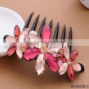 Rhinestone Butterfly Hair Accessories the Bride Crystal Comb Hair Dish Hair Headwear thumbnail-1