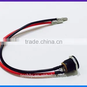 Custom 5.5x2.1mm 2PIn Female Mount Power Jack Socket To 0.8mm Tab Wire Harness thumbnail-1