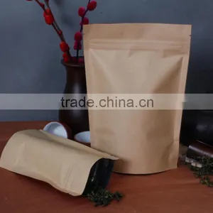 Wholesale Brown Kraft Paper Doypack With Zipper thumbnail-1