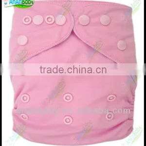 2014 New Solid Color Washable Double Row Snaps Baby Cloth Diaper thumbnail-1