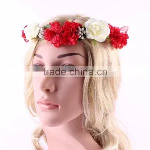 High Quality Flower Headband Toddler Summer Crown Flower Headband Bride Flower Headband Wh-1757 thumbnail-5