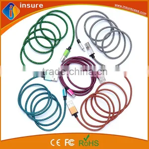 1M Colorful Braided Cheap Usb Cable With Good Quality thumbnail-1