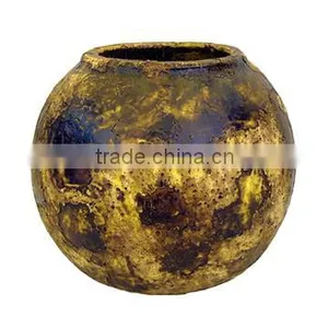 Bowl or Ball Shaped Antique Pot and Vase thumbnail-1