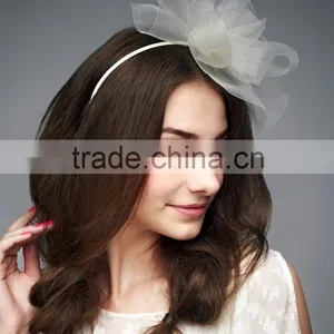 Sinamay Fascinator Hat For Women Wedding Party Church Handmade Linen Formal Hat thumbnail-2