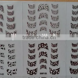 12 Tips Nail Art Stickers Checkerboard Black and White Color Nail Accessories/ High Quality Products Made in China thumbnail-1
