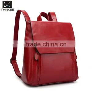 China 2016 New Products Leisure Leather Backpack for Girls thumbnail-2