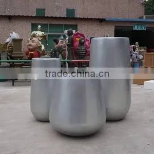 Fiberglass Flower Pot Set of 3 Cylinder-shaped thumbnail-6