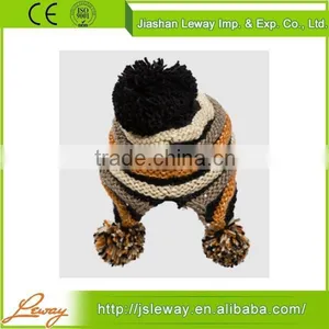 High Quality China Sale Winter Knitted Beanie With Tassel thumbnail-4
