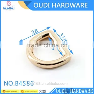 New Design Metal d Ring Shoe Accessories Light Gold Metal Shoe Buckles thumbnail-2