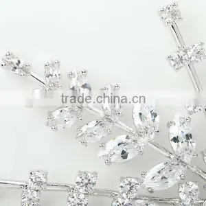 Platinum Plated Designer Christman Snow Flake Brooch With AAA+ Cz Micro Pave Setting for Women and Men thumbnail-3