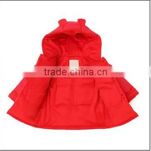 Girls' Winter Jacket With Cotton Fleece Lining for Casual Wear Children Forck Design Red Jacket for Girls Kids Coat thumbnail-4