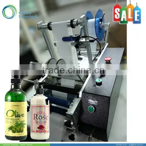 Semi Automatic Round Container Labeling Machine for Plastic Bottles Quality Choice thumbnail-1