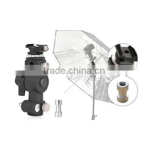 Metal Flash Hot Shoe Umbrella Holder Swivel Light Stand Bracket D Marked II thumbnail-1