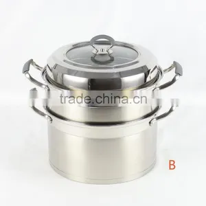 American Style Whole Multi-ply Stainless Cookware - Steamer Pot Series Stock Pot Steamer Pasta Cooker thumbnail-4