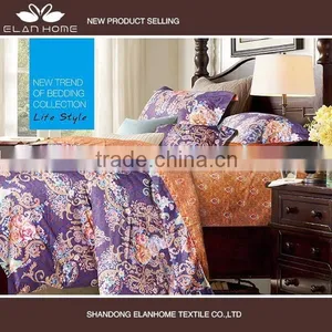 100% Cotton 133*72 40s*40s Reactive Printting Beautiful Bedding Set With Zipper thumbnail-2