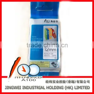 Compatible Casio Tape 12mm XR-12WE Black on White 12mm Label Printer Tape thumbnail-2