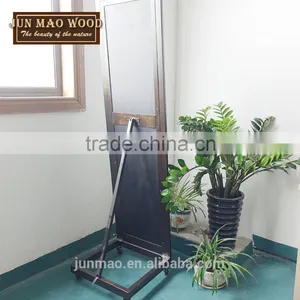 Home Decor Furniture Black Floor Stand Full Length Dressing Mirror thumbnail-3