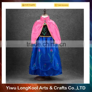 Hot Sale Wholesale Cosplay Frozen Elsa Dress Luxury Chiffon Girl Dress thumbnail-1