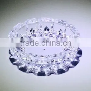 Antique Shining Round Engraved Glass Ashtrays for Wolesale thumbnail-3