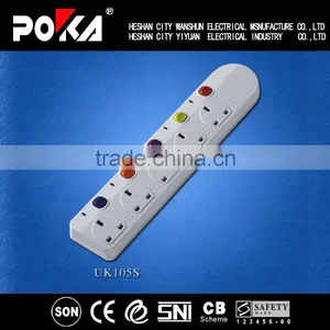UK Type 13A Power Extension Socket With Surge Protector thumbnail-4
